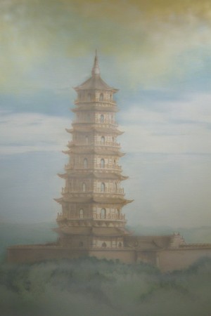 "Пагода и рыбаки " стена в гостинной (декабрь 2015)