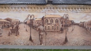 "Сенная площадь" фрагмент участка стены на фасаде старинной типографии(2017)